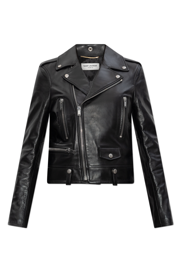 ジャケット SAINT LAURENT Women Outer 6317542 802140 Y9I52 1000 Black Saint Laurent Leather Biker Jacket | Black | FARFETCH PL